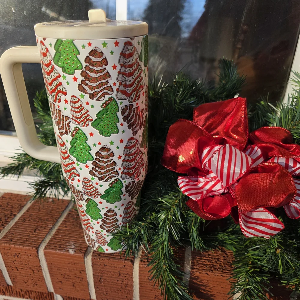 Festive Holiday Tree Travel Mug